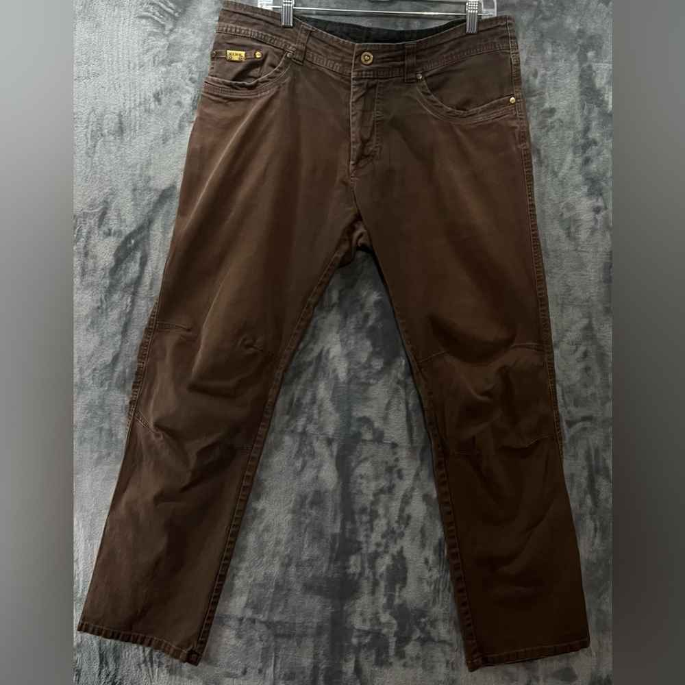 KUHL Rydr Vintage Patina Dye Outdoor Hiking Pants Mens 36/32Brown Trekking